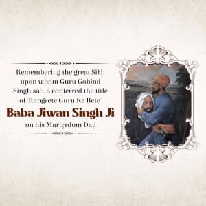 Baba Jiwan Singh Martyrdom Day banner