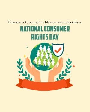 National Consumer Day whatsapp status poster