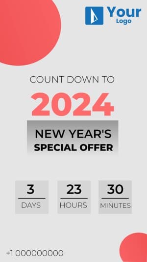 New Year 2024 Offers Instagram flyer