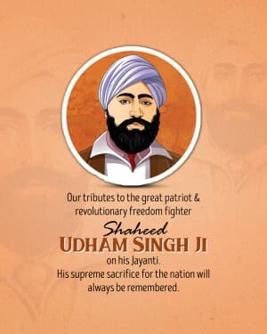 Shaheed Udham Singh Jayanti Instagram Post