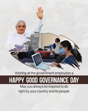 Good Governance Day whatsapp status poster