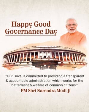 Good Governance Day Facebook Poster