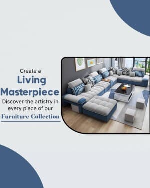Living Room Furniture business flyer