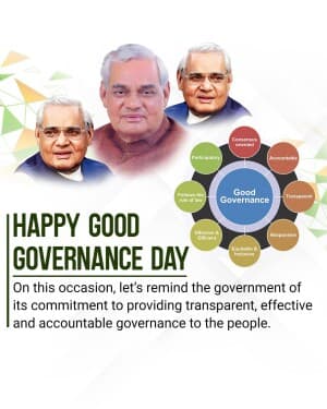 Good Governance Day event advertisement