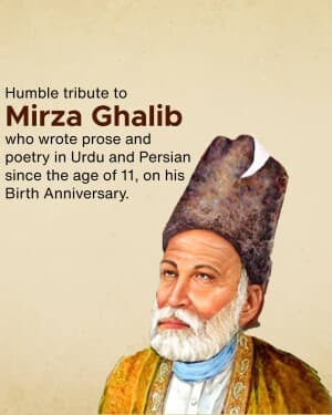 Mirza Ghalib Jayanti graphic