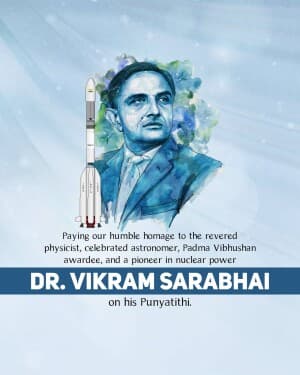 Dr Vikram Sarabhai Punyatithi illustration