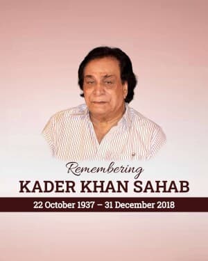 Kader Khan Death Anniversary post
