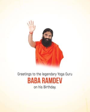 Baba Ramdev Birthday event poster