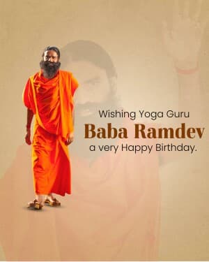 Baba Ramdev Birthday poster