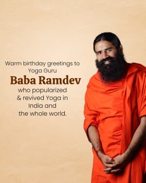 Baba Ramdev Birthday banner
