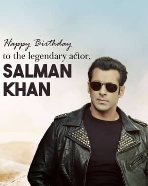 Salman Khan Birthday' graphic