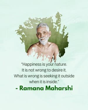 Ramana Maharshi Jayanti event poster