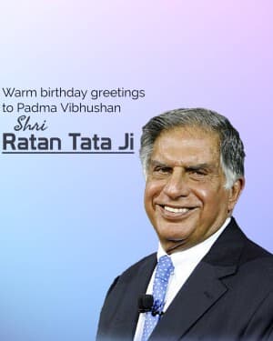 Ratan Tata Birthday illustration