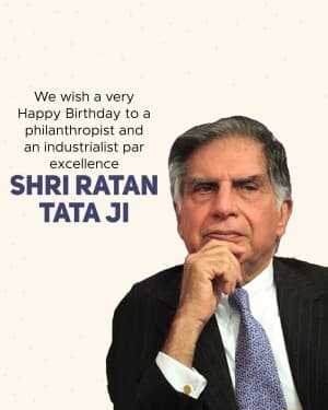 Ratan Tata Birthday graphic