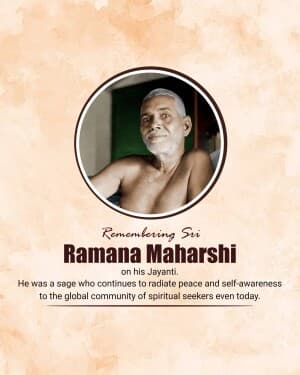 Ramana Maharshi Jayanti banner