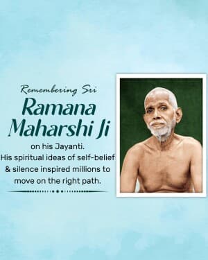 Ramana Maharshi Jayanti graphic