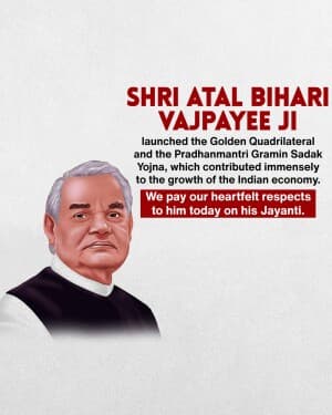 Atal Bihari Vajpayee Jayanti illustration