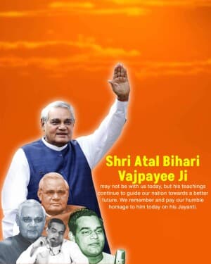 Atal Bihari Vajpayee Jayanti graphic