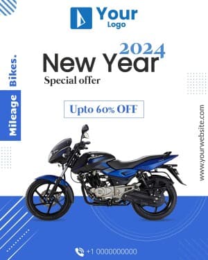 New Year 2024 Offers advertisement template