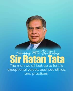 Ratan Tata Birthday flyer