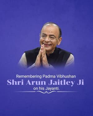 Arun Jaitley Jayanti graphic