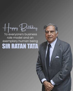 Ratan Tata Birthday banner