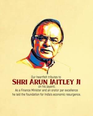 Arun Jaitley Jayanti flyer