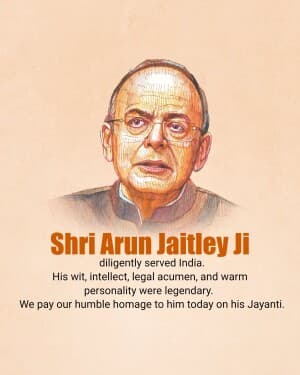 Arun Jaitley Jayanti banner