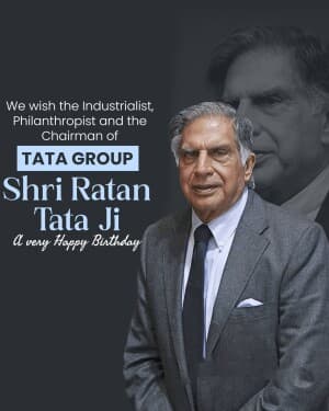 Ratan Tata Birthday poster