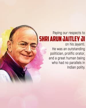 Arun Jaitley Jayanti poster