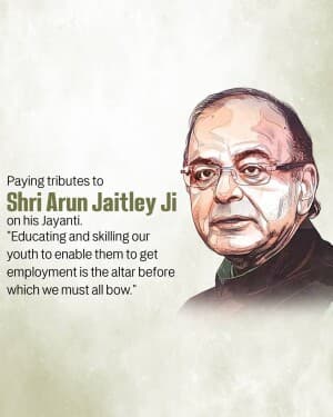 Arun Jaitley Jayanti post