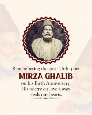 Mirza Ghalib Jayanti flyer