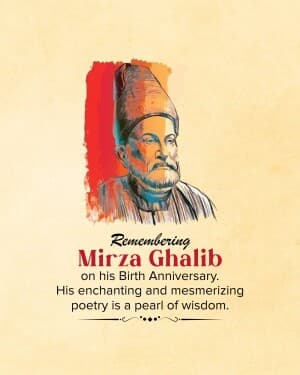 Mirza Ghalib Jayanti event poster