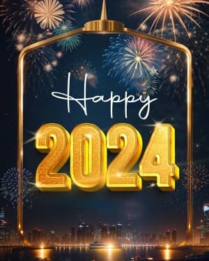 New Year 2024 poster