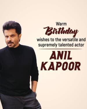 Anil Kapoor Birthday event poster