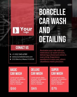 Car wash facebook template