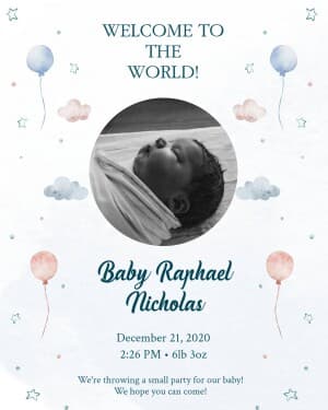 Birth Announcement Instagram banner