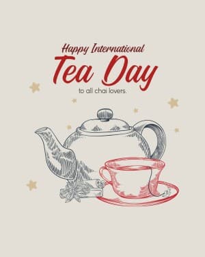 International Tea Day Facebook Poster