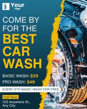 Car wash marketing poster