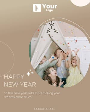 New Year wishes 2024 facebook ad banner