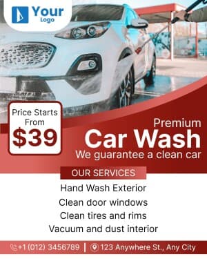 Car wash greeting image