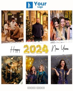 New Year wishes 2024 banner