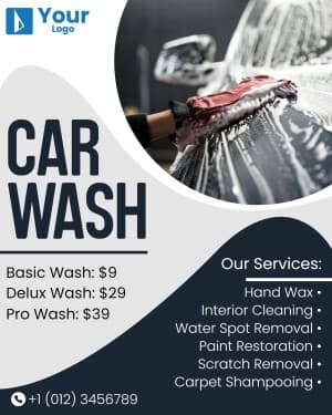 Car wash ad template