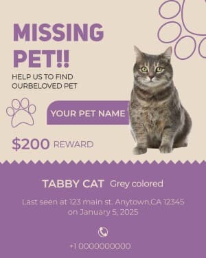 Missing Pet post