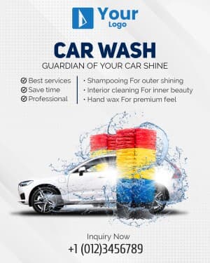 Car wash Social Media poster