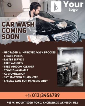 Car wash Instagram Post template