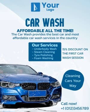 Car wash Facebook Poster