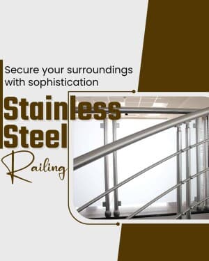 Steel Railing business post