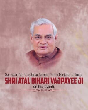 Atal Bihari Vajpayee Jayanti flyer