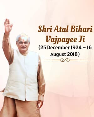 Atal Bihari Vajpayee Jayanti image